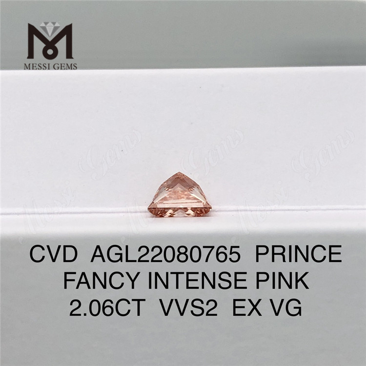 Diamante CVD de 2,06 quilates PRINCE FANCY PINK VVS2 EX VG diamante AGL22080765 