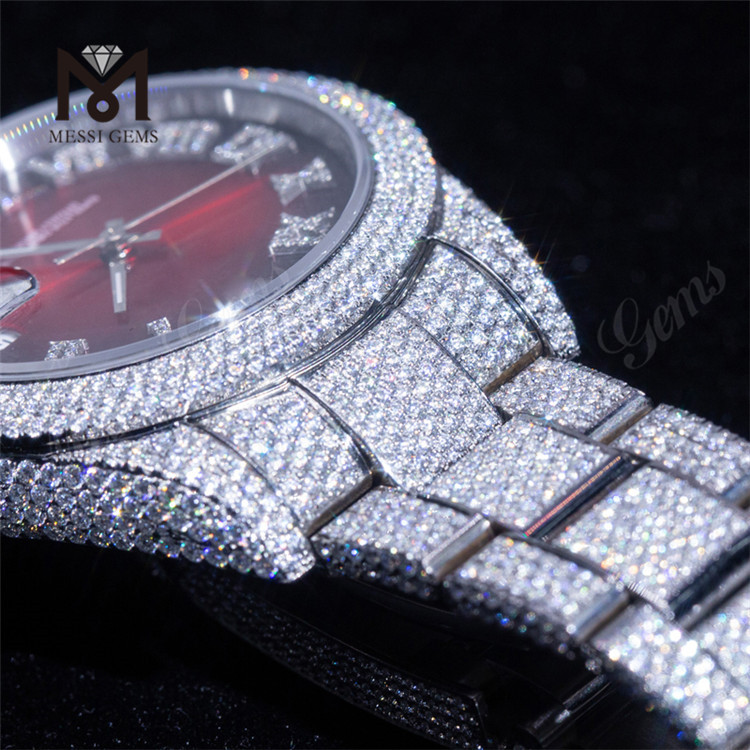 Reloj personalizado Diseño personalizado Reloj de lujo para hombre DEF Vvs Moissanite Watch