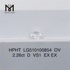 2.26CT hpht laboratorio cultivado diamante F ov laboratorio diamante precio al por mayor
