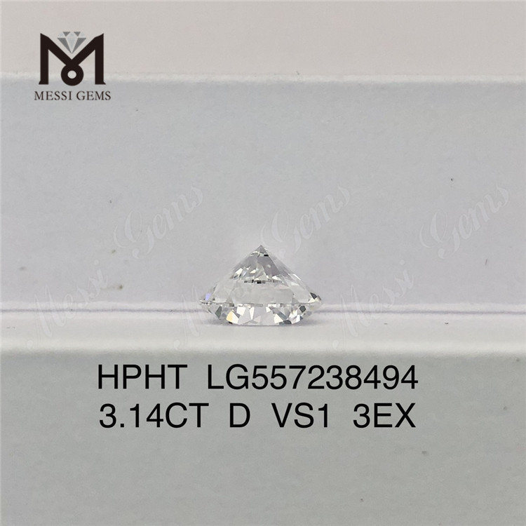 3.14CT D VS1 3EX HPHT diamante cultivado en laboratorio IGI