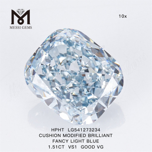 1.51CT COJÍN FANCY AZUL CLARO VS1 GOOD VG HPHT lab diamond LG541273234