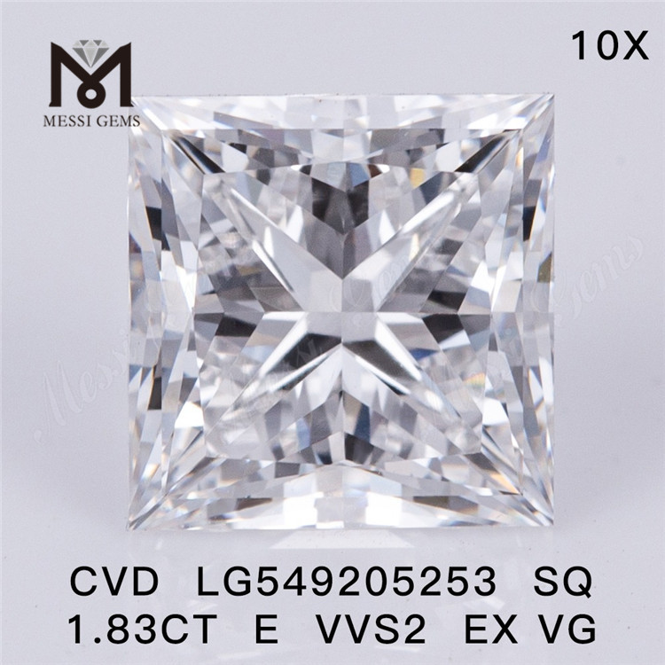 1.83ct SQ corte E VVS2 EX VG diamantes fabricados cuestan precio al por mayor en oferta