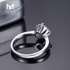 Oro blanco de 18k 0.56ct D VVS2 anillo de diamantes de laboratorio platino boda anillo de diamantes hecho por el hombre