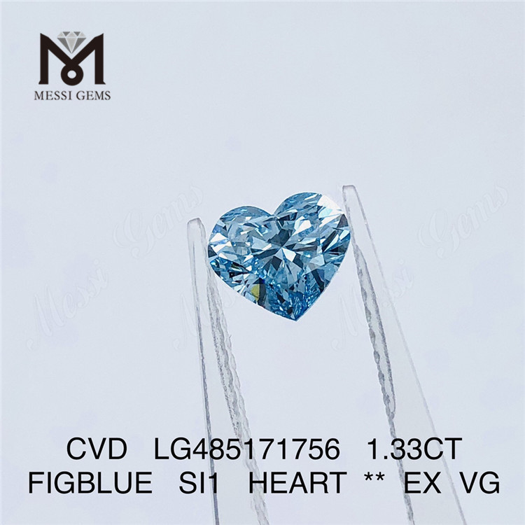 1.33CT FIGBLUE SI1 HEART proveedores de diamantes cultivados en laboratorio CVD LG485171756