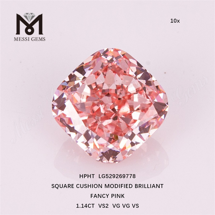 Diamantes sintéticos SQ sueltos de color rosa elegante de 1,14 quilates Precio mayorista de diamantes HPHT LG529269778