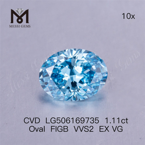 1.11ct 7.75X5.94X3.62MM Diamantes de laboratorio de talla ovalada VVS2