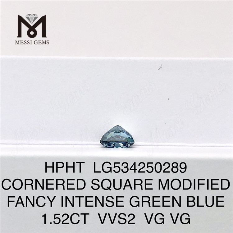 1.52CT VVS Verde Azul Diamantes sueltos de laboratorio HPHT Diamantes cultivados en laboratorio En venta LG534250289