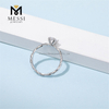 Anillo de plata de ley 925 con diamante moissanite de 2 quilates para boda