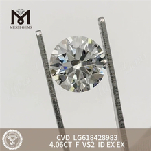 4.06CT F VS2 ID CVD diamantes cultivados en laboratorio de corte personalizado 丨Messigems LG618428983