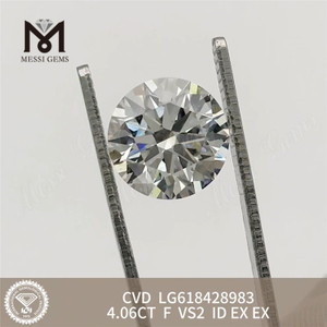  4.06CT F VS2 ID CVD diamantes cultivados en laboratorio de corte personalizado 丨Messigems LG618428983