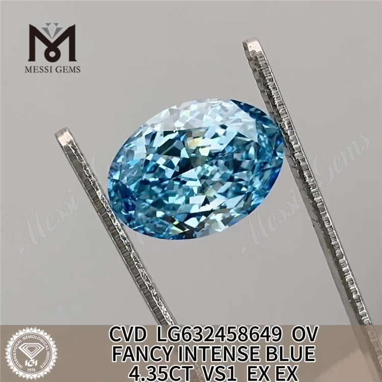 4.35CT VS1 CVD OV laboratorios de diamantes. AZUL INTENSO FANCY LG632458649 丨Messigems