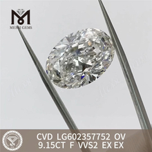 9.15CT F VVS2 EX EX cvd diamantes creados en laboratorio OV LG602357752