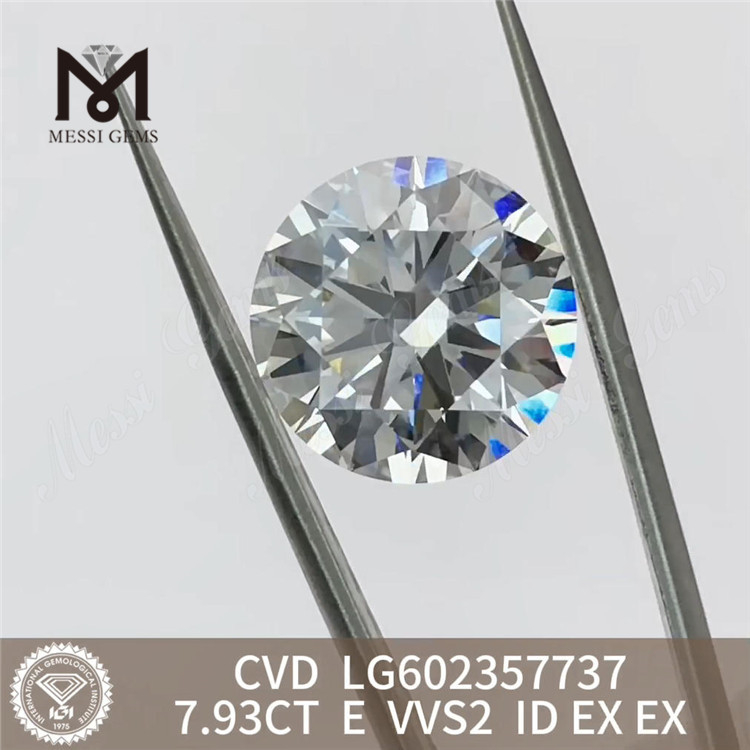 7.93CT E VVS2 ID EX EX cvd diamante en línea Brillo y belleza LG602357737