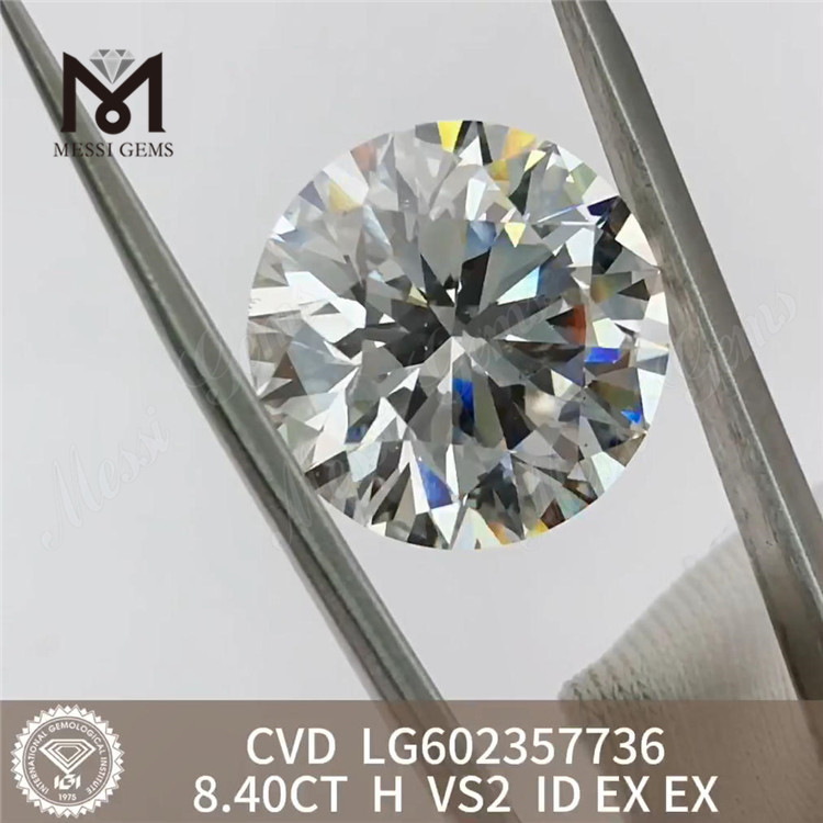 8.40CT H VS2 ID EX EX Cvd Diamante sintético LG602357736 Ahorre en Sparkle丨Messigems