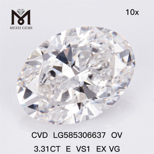 3.31CT E VS1 EX VG OV mejor laboratorio de diamantes CVD LG585306637