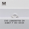  8.58CT F VS1 EX EX cvd OV diamante cultivado en laboratorio LG602357753 del laboratorio 丨Messigems