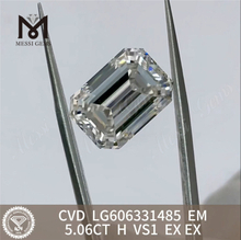 5.06CT EM H VS1 diamantes asequibles creados en laboratorio Lujo sustentable con certificación IGI 丨Messigems CVD LG606331485
