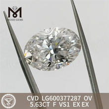 5.63CT F VS1 Oval IGI Compre diamantes creados en laboratorio en línea Brillo más allá de la imaginación 丨Messigems LG600377287