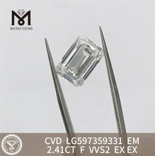 2.41CT F VVS2 EM Diamante cultivado en laboratorio Brillo barato más allá de la imaginación 丨Messigems CVD LG597359331 