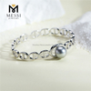 Pulseras elegantes de perlas de Tahití S925 de 10-11 mm