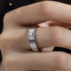 Anillos de boda de diamantes de laboratorio 19# de oro blanco de 18 quilates, 6,0 g, para él, un símbolo de amor y compromiso