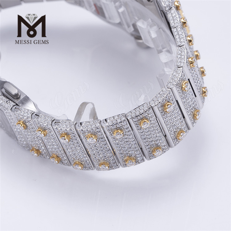 Personalizar VVS Moissanite reloj para hombre Pass Diamond Tester plata chapado en oro helado joyería fina
