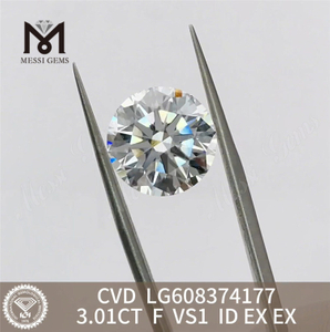 3.01CT F VS1 3ct diamantes cvd Impresionante belleza a la venta 丨Messigems LG608374177 