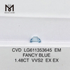 1.48CT VVS2 EM FANCY BLUE CVD diamante en línea LG611353645 丨Messigems 