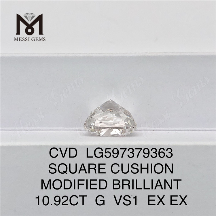 10.92CT G VS1 EX EX COJÍN CUADRADO Diamantes de laboratorio CVD LG597379363 丨Messigems