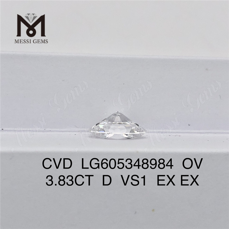 3.83CT D VS1 OVAL CVD Diamantes con certificación IGI Bulk Brilliance丨Messigems LG605348984