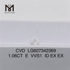 1.06CT E VVS1 Diamante cultivado en laboratorio de 1 quilate costo CVD Lujo rentable 丨Messigems LG607342369