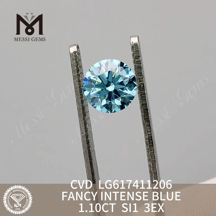 1.10CT SI1 FANCY INTENSE BLUE los diamantes creados en laboratorio más baratos 丨Messigems CVD LG617411206 