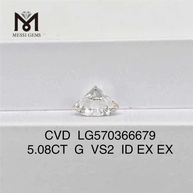 5.08ct G VS2 ID EX CVD Laboratorio Diamantes LG570366679 丨 Messigems