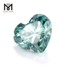 Piedras preciosas sueltas de 7x7mm, piedra moissanita de colores, moissanita verde azul para hacer anillos en forma de corazón