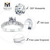 1 quilate oro blanco 14K 18K último anillo de oro moissanite de boda para mujer