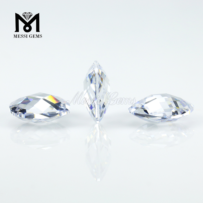 Piedra de zirconia cúbica sintética color blanco talla princesa cuadrada