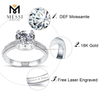 1ct 14k fashon anillos de boda moissanite anillo de oro para niñas