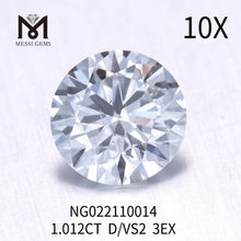 D Color 1.012ct EX CUT Diamantes cultivados en laboratorio sueltos al por mayor VS2