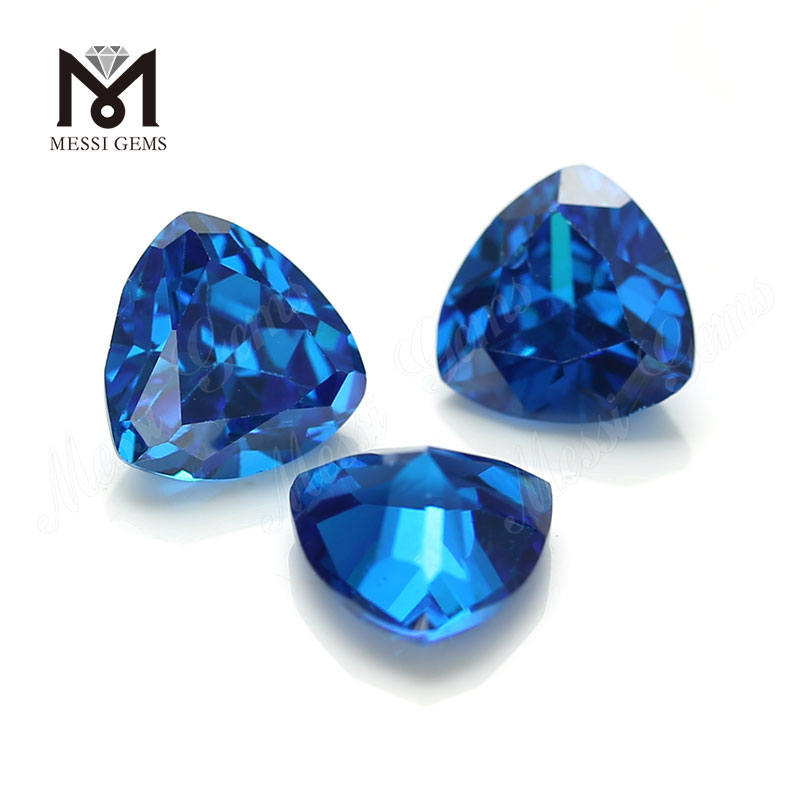 Trillón de alta calidad Forma 8 * 8 mm Topacio azul CZ Precio de piedra de zirconia cúbica