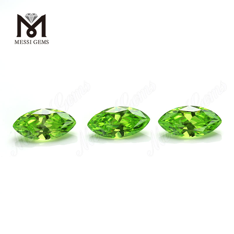fábrica verde manzana marquise zirconia cúbica sintética suelta cz piedra