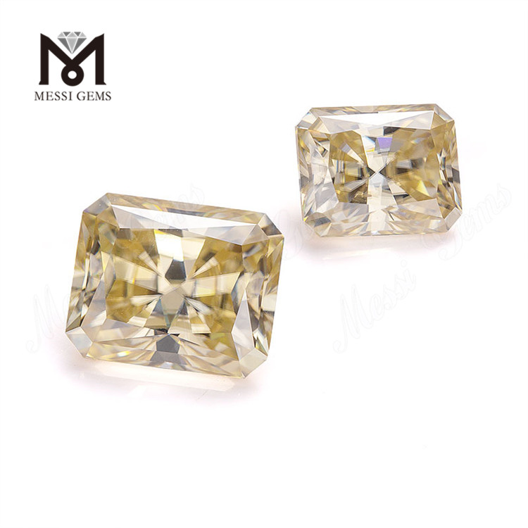 GRA Radiant Cut 8*10mm L-Amarillo Sintético Moissanite