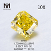Diamantes Fancy Vivid yellow lab corte radiante 1.02ct SI1 