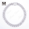 12 mm 16 mm de ancho 16 pulgadas a 24 pulgadas de largo 925silver moissanite collar enlace cadena cubana caliente