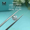 1.11CT D/VS1 diamante suelto creado en laboratorio IDEAL EX EX 