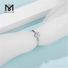 Messi Gems anillo de plata de ley 925 con diamante moissanite de 1 quilate
