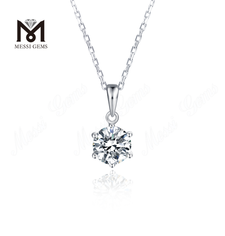 Colgante Messi Gems diseño clásico collar de plata 925 para mujer