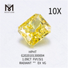 1,09 ct FVY/SI1 Diamantes coloreados cultivados en laboratorio de talla radiante EX