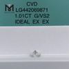 1.01 quilates G VS2 Redondo BRILLANTE IDEAL diamantes creados en laboratorio