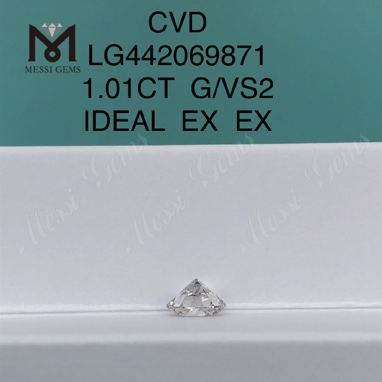 1.01 quilates G VS2 Redondo BRILLANTE IDEAL diamantes creados en laboratorio