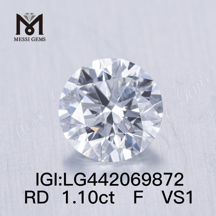 1.01 quilates F VS1 Redondo IDEAL diamantes baratos creados en laboratorio